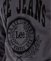 Lee Crew Seasonal Męska Bluza Klasyczna Logo Nadruk Washed Black L84KRYON 112322639